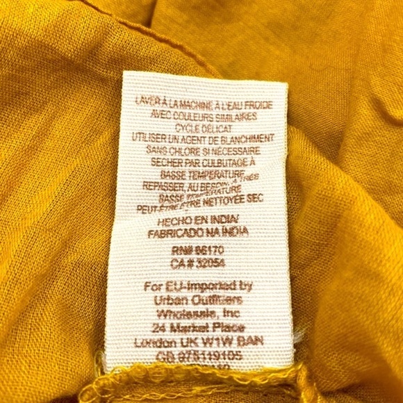 Women’s  Gold Colored FREE PEOPLE Embroidered Pavlo Babydoll Dress Size Small - Picture 10 of 10